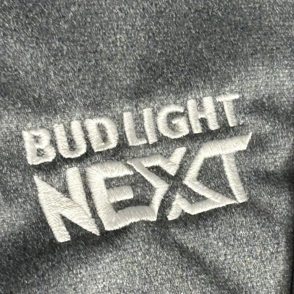 The North Face Pullover Mens XL Gray Bud Light NEXT Beer 1/4 Zip Fleece